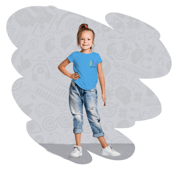 proud girl student from gem abacus classes